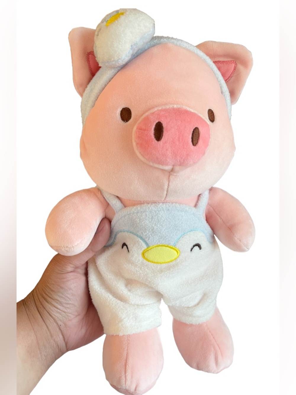 Miniso Pink Pig Plush Hairband & Pajamas Pig NEW - Picture 2 of 3